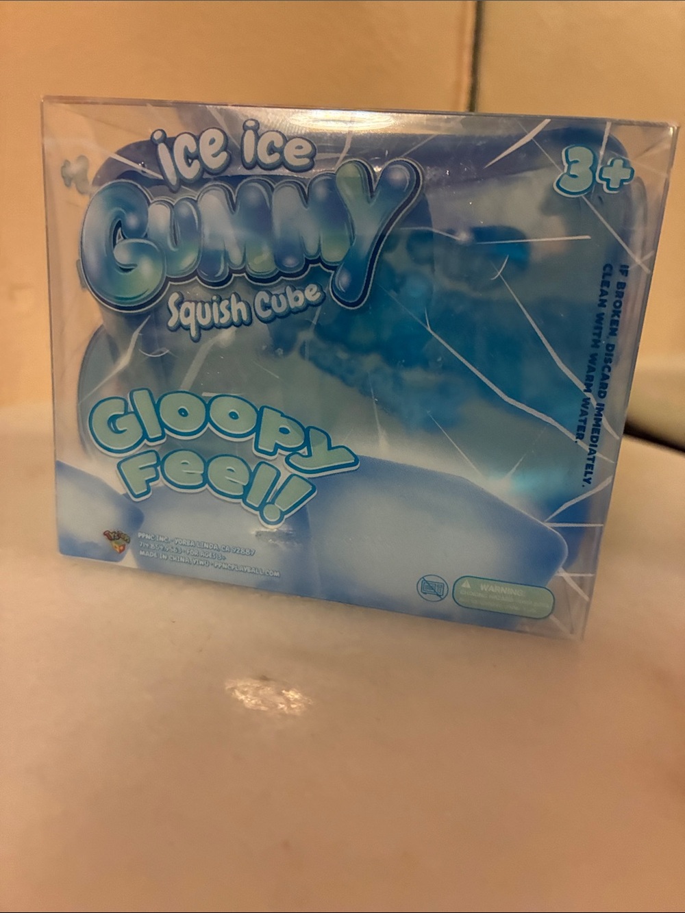 Ice Ice Gummy Squish Cube - Blue Gloopy Feel!